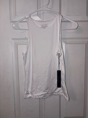 Tahari White Racerback Tank